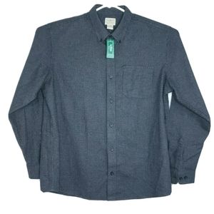 L.L. Bean Slightly Fitted XL Grey Button Up Shirt